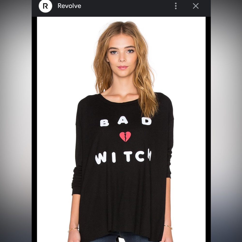 Wildfox Bad Witch Halloween Thermal Tee